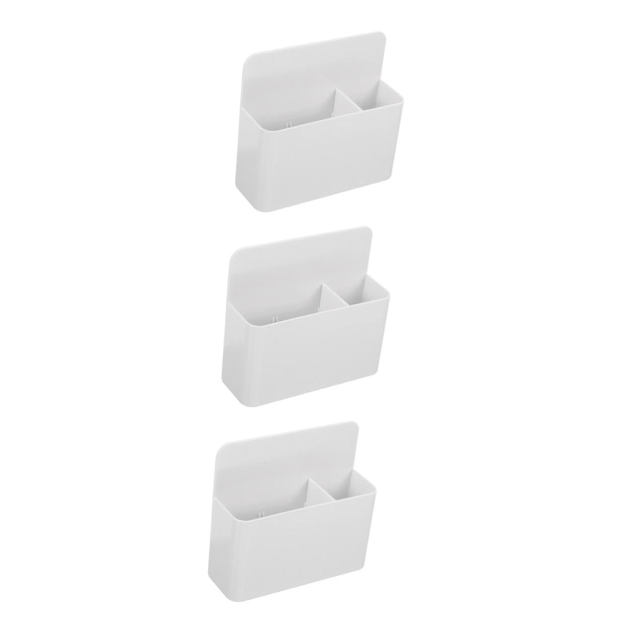 Gadpiparty 3 Pezzi Portapenne Magnetico per Lavagna Organizer per Scrivania Bianco con Divider Rimovibili per e Scuola