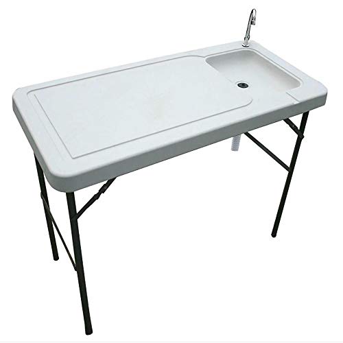 Outdoor Portable Camping Folding Table with Sink Faucet, Fish Fillet Hunting Table Camp Kitchen Equipment Picnic Camping Garden Party - Thumbnail 5