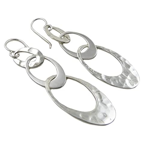 Long Multi Hoop 925 Sterling Silver Drop Earrings Cover