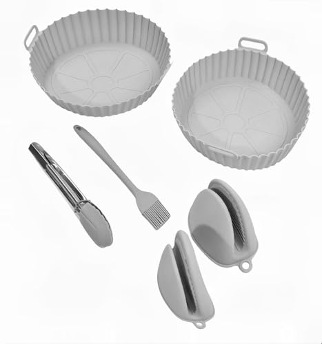 HopeBonds Molde Silicona freidora de Aire - Accesorios freidora de Aire, Air Fryer Accesorios, Accesorios airfryer, moldes para freidora de Aire, Recipiente Air Fryer, Silicona Air Fryer