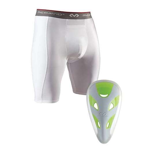McDavid 7200 Double Layer Sliding Short with Youth Flex Cup, White, Regular