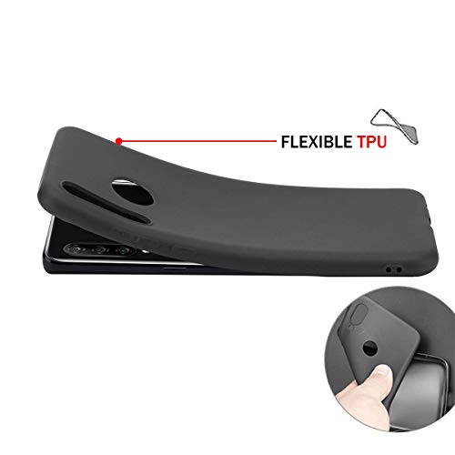 FZZSZS Case for ZTE Axon 30 5G,Soft Anti-Scratch Black Protective Shell Silicone Flexible TPU Phone Case Protection Cover for ZTE Axon 30 5G (6.92