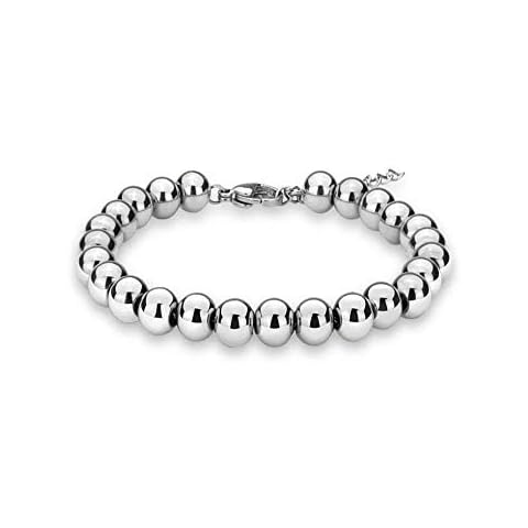 Verona Jewelers Sterling Silver 4MM-10M Italian Bead Ball Chain Bracelet- Handmade Bead Italian Bracelet,925 sterling Silver Bracelet (7, 5MM) Cover