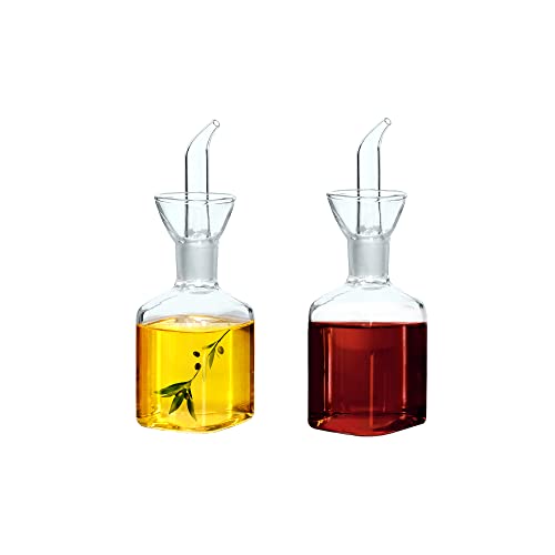 La Mejor Recopilación de Convoys de aceite y vinagre Top 10. 46 LandHope - Dispensador de aceite de oliva de vidrio, dispensador de aceite de cocina, vinagre con boquilla para cocina y barbacoa (125 ml, 4.5 onzas, 2 unidades)