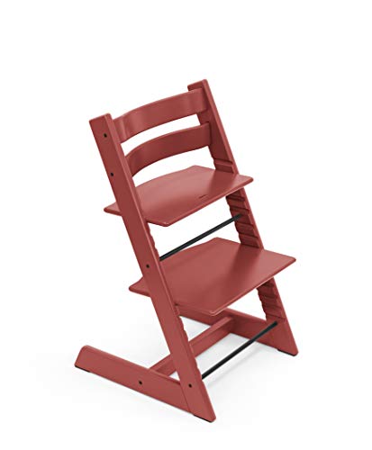 Image of Tripp Trapp by Stokke Adjustable Wooden Warm Red Baby High Chair (Chair Only)