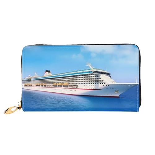 Cruise Ship Women's Wallet Large Capacity Credit Card Holder Zip Phone Clutch Ladies Travel Purse