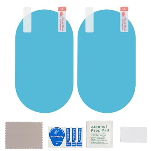 Película Transparente Anti-Lluvia,Película Anti-Lluvia Para Espejo De Coche,Película impermeable para espejo retrovisor de coche nano-revestimiento | Etiqueta de conducción segura protectora de alta