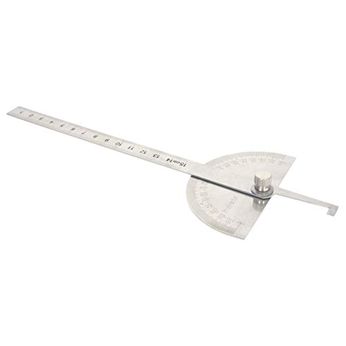 Utoolmart Transportador Acero 180 Grados con Brazo Ajustable 15 cm miniatura 4