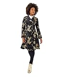Joe Browns Women's Floral Embroidered Evening Coat, Regular, Black, UK 12