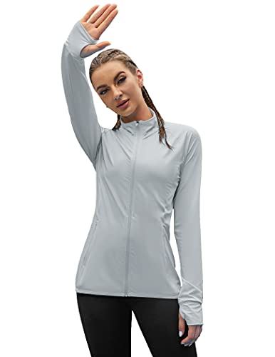 Coorun Women Full Zip Upf 50+ Sun Protection Hoodie Jacket Long Sleeve Sun Shirt Hiking Outdoor Performance With Pockets #TOP1