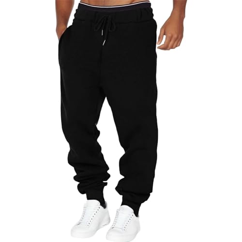Tuta autunnale Pantaloni della tuta da jogging per uomo Allenamento maschile Fitness Pantaloni da corsa Vita allentata Pantaloni tinta unita Tasca Pantaloni della tuta larghi Pantaloni della tuta per
