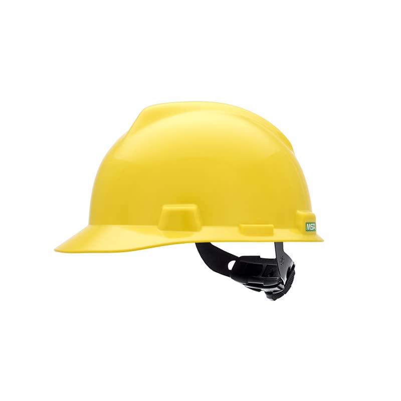 Miniatura 8 de MSA 477484 V-Gard - Casco de seguridad, con suspensión de trinquete Fas-Trac III, carcasa de polietileno, protección anti-impacto superior, correas