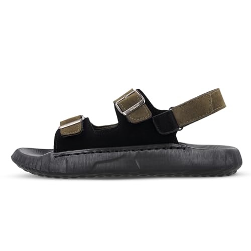 Image of WALKAROO Men's Adjustable Straps with Hook and loop Comfort Sandals - WE8822