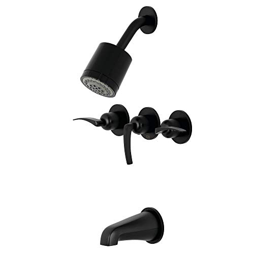 Kingston Brass KBX8130EFL Centurion Tub and Shower Faucet, Matte Black