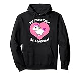 Adopt me Be Yourself Be Legendary Unicorn positive message Pullover Hoodie
