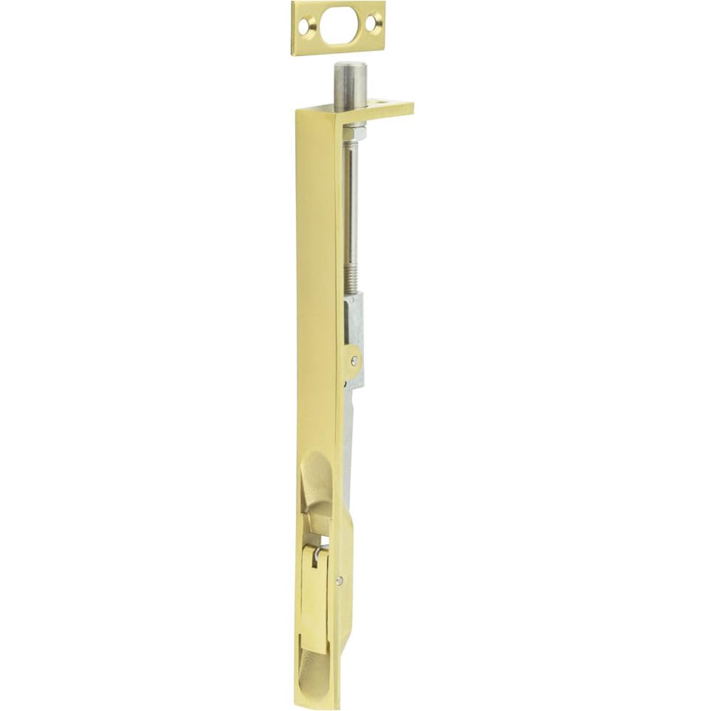 Loops Brass Finish Premium Stainless Steel Flush Bolts With - 203Mm X 20Mm Square Forend