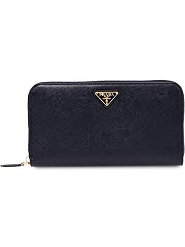 Luxury Fashion | Prada Woman 1ML506QHHF0002 Black Leather Wallet | Season Permanent