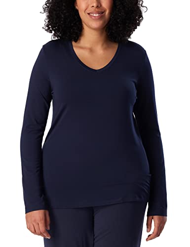 Schiesser Schlafshirt Langarm t-shirt de pyjama long en coton pour femme
