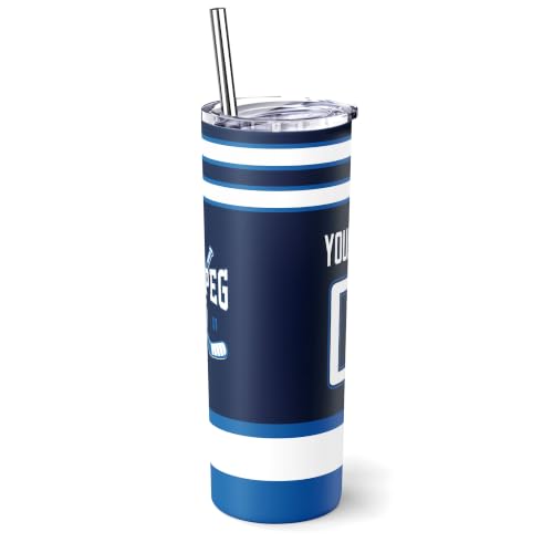 Image of ANTKING Winnipeg Tumbler 20oz Travel Mug Custom Name Number Gifts | Stainless Steel Insulated Coffee Cup for Men Women