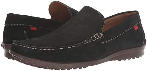 Marc Joseph New York Men's Grainy Leather Fort Hamilton Venetian Loafer, Black Suede/Contrast Stitch, 7 M US | Image 6