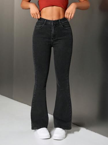 Image of TOPLOT Women's Jeans | Bootcut Fit Design | Trendy Fashion Stylish Look Structure |Regular Pant Baggy High Waist | Comfortable Wear | Easy Movement Fit | Casual & Everyday Wear (5155)