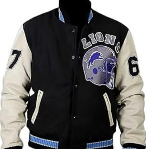 Boys Hill Cop Axel Foley Varsity Jacket | Kid’s Alex Beverly Murphy Cop Detroit Blue Lions Jacket