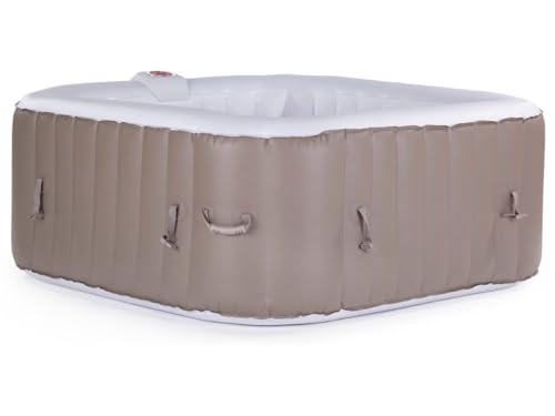 Habitat et Jardin Spa Gonflable MONAC en PVC - 6 Places - Taupe/Creme