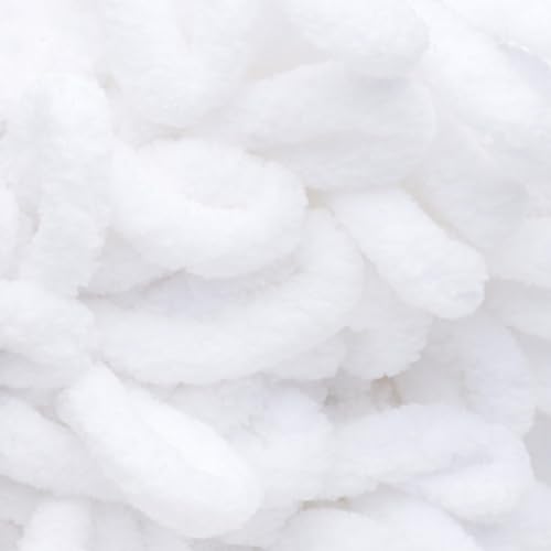 Image of Lion Brand Yarn, Off The Hook Loop Yarn, Sugarcane, White, 3 Pack