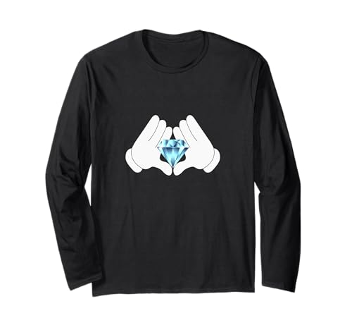 Diamond Hands gráfico pared calle mercado de valores tendies Manga Larga