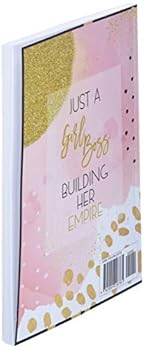 Just a Girl Boss Building Her Empire: Lined Checklist Journal Notebook, Gift for Women Entreprenuer, Blank Book, Pink Gold, 6" x 9"
