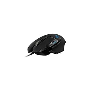 Logitech G502 HERO High-Performance Gaming-Maus mit HERO 25K DPI optischem Sensor, RGB-Beleuchtung, Gewichtstuning, 11 programmierbare Tasten, anpassbare Spielprofile, PC/Mac – Schwarz