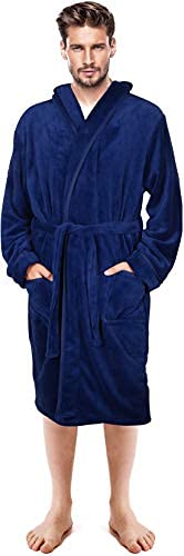 Image of NY Threads Mens Hooded Robe - Plush Long Bathrobes for Men