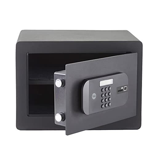 Image of Yale High Security Biometric Safe Locker 18.6L | Fingerprint, PIN & Key Access | Motorised Lock, Laser-Cut Door | LED Light & Hooks | Home & Office Safe | YSFB /250 /EB1