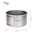 Rust-Resistant Folding Camping Bowl – 450ml or 600ml Lightweight Outdoor Food Container for Backpacking, Hiking & Picnics, Stainless Steel (with or Without Lid)(450ml Bowl no lid)