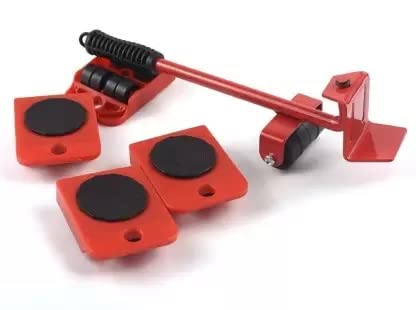 JEVOX Heavy Furniture Shifter Moving Wheels Kit Mover Tool Set Furniture Lifter 4Pcs Casters Kits Rotatable Pads for Sofas Couches Refrigerators [ Maximum Load Weight 300Kg -Pack of1].