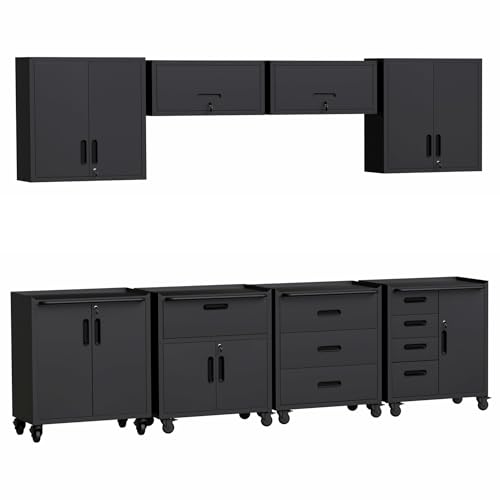 Metal Garage Storage Cabinets Set (8-Pcs)
