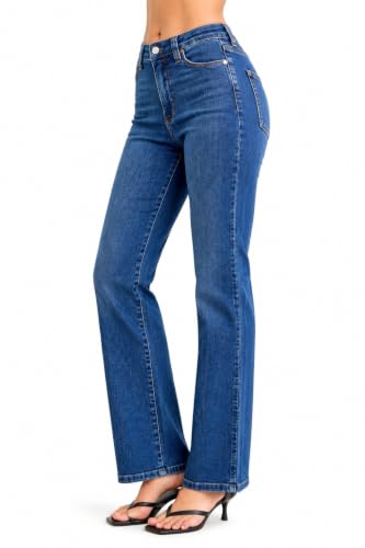 Judy Blue Women's Daisy High Waist Tummy-Control Straight Jeans (US, Numeric, 28, Regular, Regular, MD)