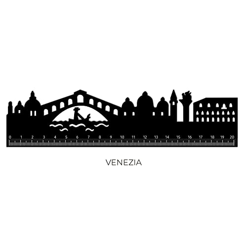 Legami Follow The Skyline - Regla (20 cm), color negro