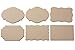 Juvale Unfinished Engravable Wooden Boards - 7.2 x 5 in MDF, 12-Pack, 6 Designs - Mini Wooden Plaque Signboards for Crafts