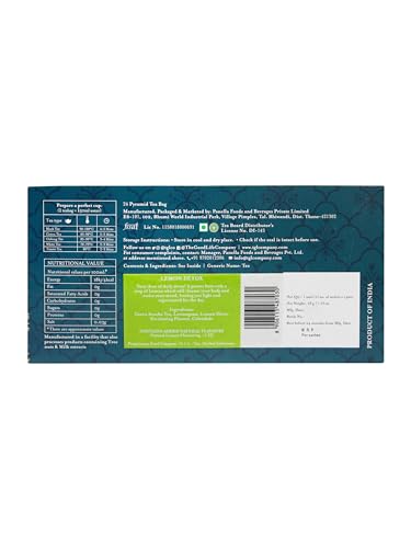 Image of TGL Co. Lemon Detox Green 24 Tea Bags |Suits in Digestion | Relieves Constipation |Anti Inflammatory Properties | Keeps Hydrated |Good for Skin