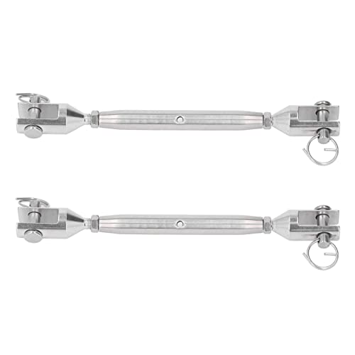 Rigging Jaw Turnbuckle 2pcs M8 Thread Stainless Steel Turnbuckle Wire Rope Tensioner Marine Screw Rigging Hardware miniatura 1