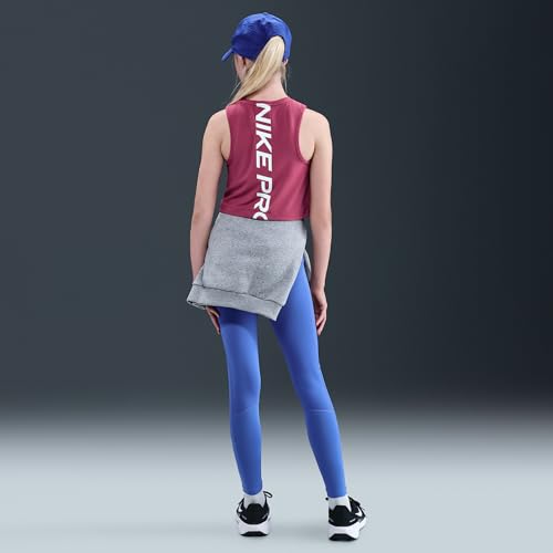 Nike Pro Girls' Dri-FIT Training Tank Top (Sweet Beet/White)2
