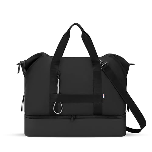 Sherpani Boston, Anti-Theft Weekender Bags,Travel Duffel Bag for Women, Carry On Tote Bag with Removable Shoe Bottom Compartment, Metal Hardware2