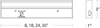 Vista 5 de WAC Lighting, Barra de luz LED de 18 pulgadas con interruptor basculante de 3 CCT seleccionable 2700K-3000K-3500K e interruptor basculante
