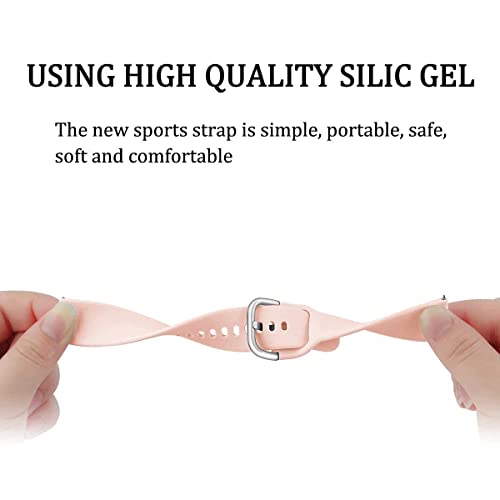 Image of Valente Premium Silicone Buckle 22 mm Watch Strap Compatible with Noise Colorfit Pro 3,Assist,Colorfit Ultra,Oneplus Watch,Fossil Gen 5E, Gen 5(44mm),Realme Watch 2 Pro (Baby Pink)