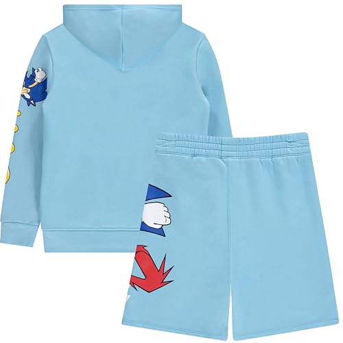 Image of Sonic the Hedgehog Boys Hoodie or Crewneck Sweatshirt & Shorts Set, Little & Big Boys Sizes 4-20