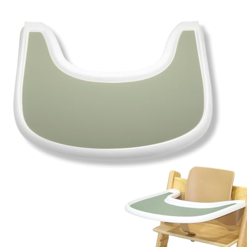 SGERUFZ 1 unidad duradera mantel individual de silicona para trona, accesorio para trona, protector de bandeja de trona (verde)