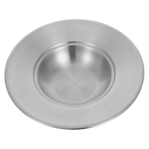 BEBEMOKO Versatile Stainless Steel Pasta Bowl Wide Rim Soup Bowl for Pasta Desserts Soups and More Easy to Clean
