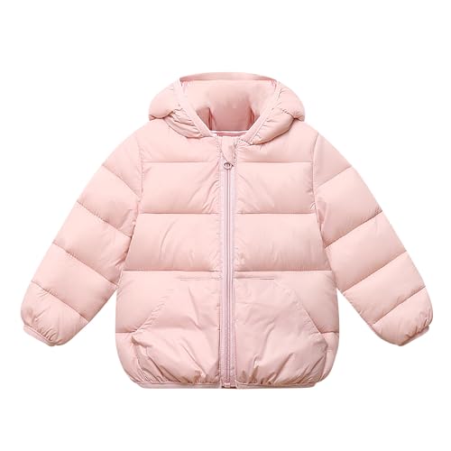 Winter Jacket for Boys Girls Cute Bear Ears Quilted Hooded Puffer Jacket Kids Outdoor Warmth Comfy Coat with Pockets2