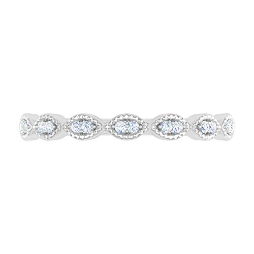 0.04 Carat Anniversary Wedding Band Ring in 14K Solid Gold (I1-I2 Clarity)3